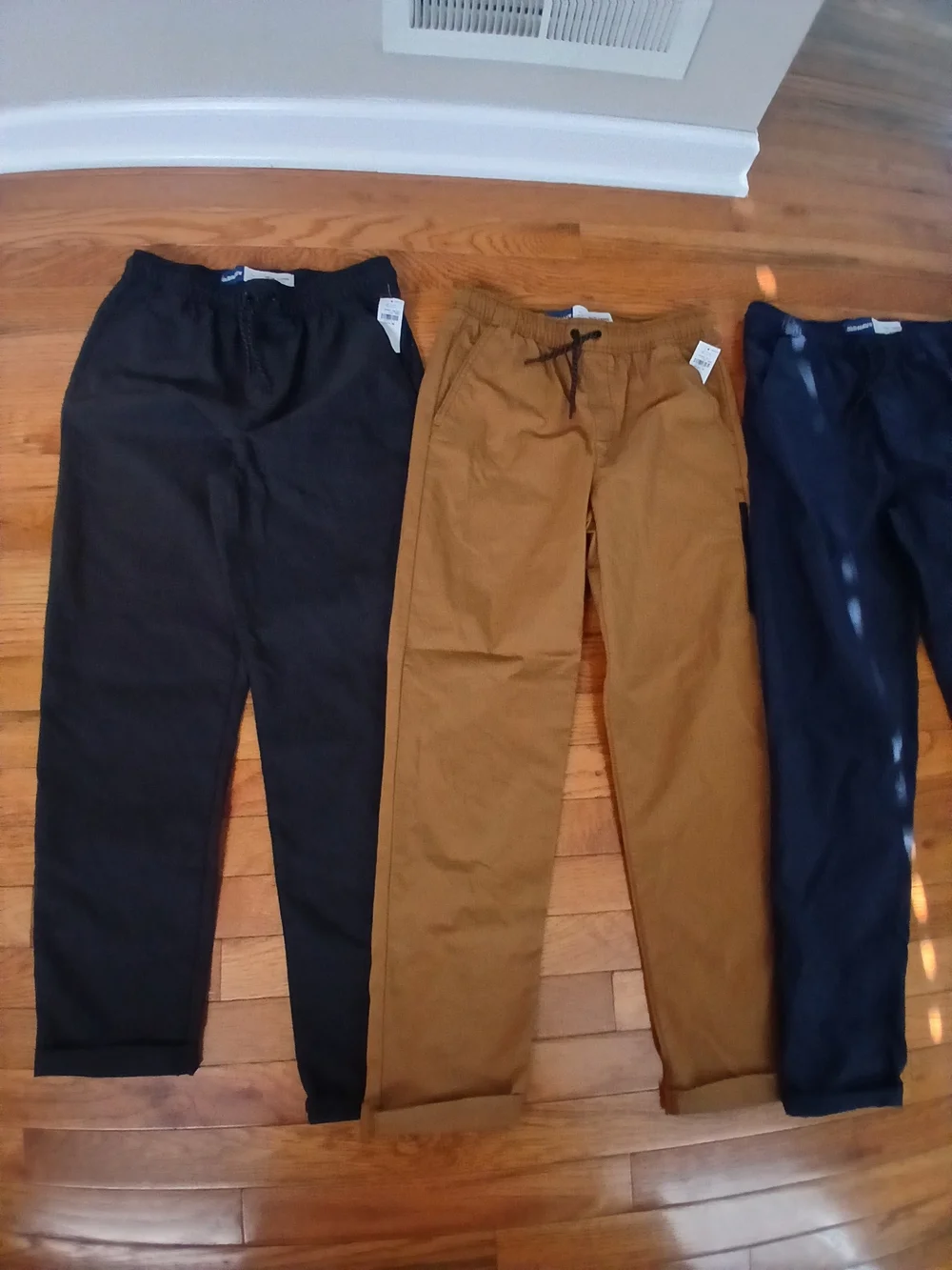Old Navy Kids Chinos Trio in Navy, Brown & Black